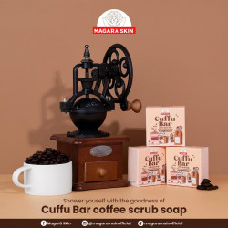 Cuffu Bar 3 in 1 Coffee Scrub Soap by Magara Skin