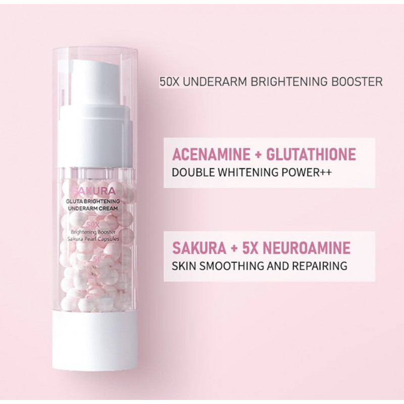 Gmeelan Sakura Gluta Brightening 50x Booster Underarm Cream