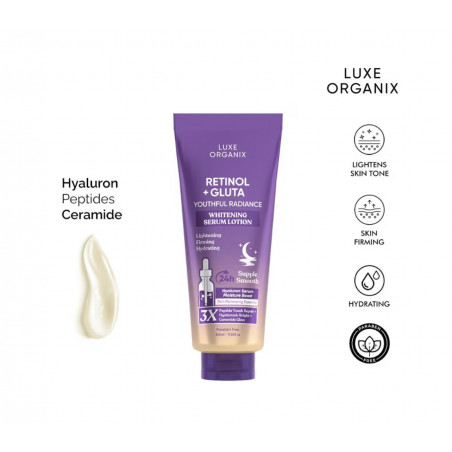 Luxe Organix Retinol + Gluta Whitening Serum Lotion 350ml