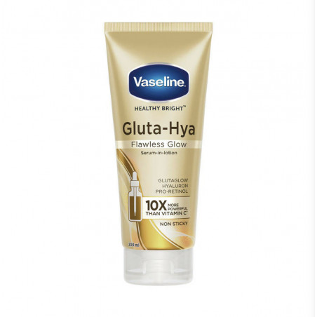 Vaseline Gluta-Hya Serum-Flawless Glow 10x Whitening Lotion 200ml