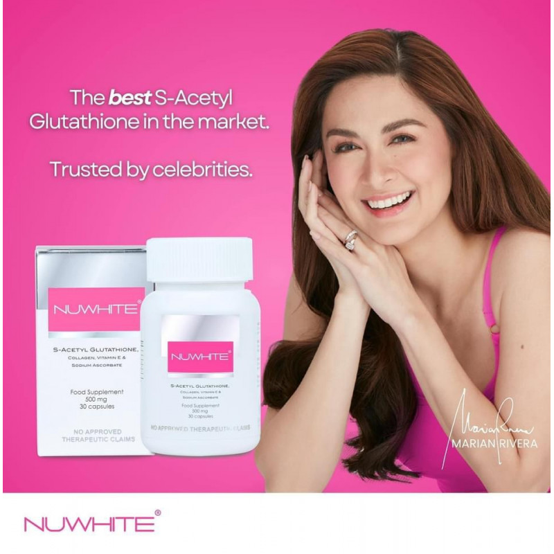 NUWHITE S-Acetyl Glutathione 500mg 30 capsule