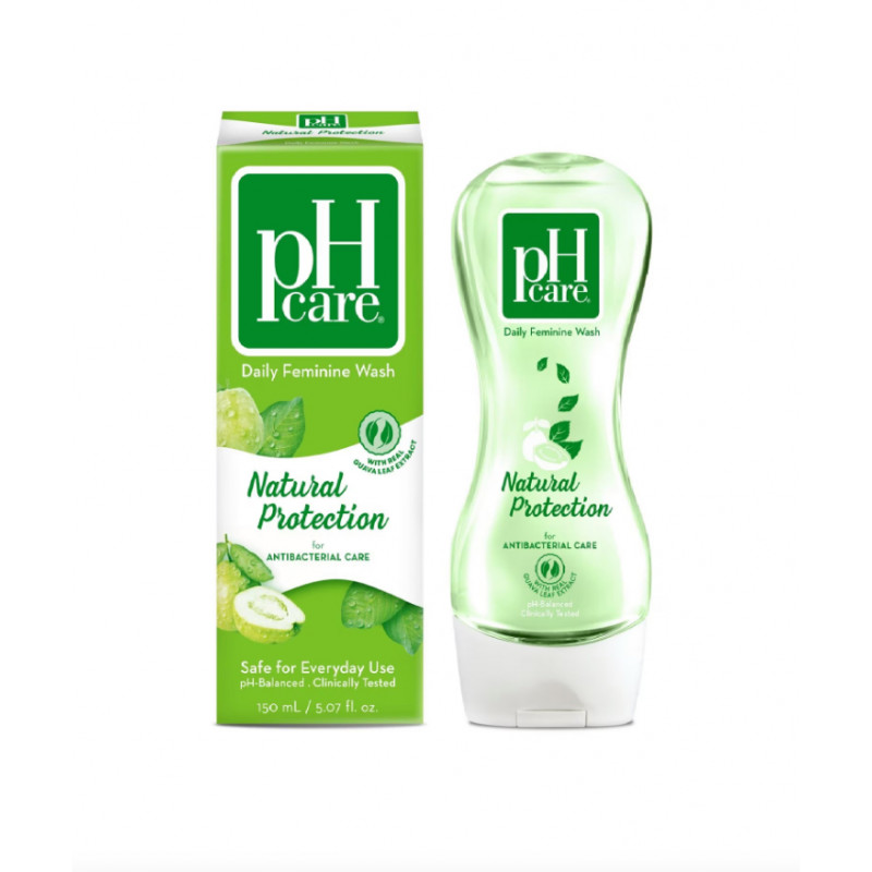 PH care Feminine wash Natural Protection 250 ml green