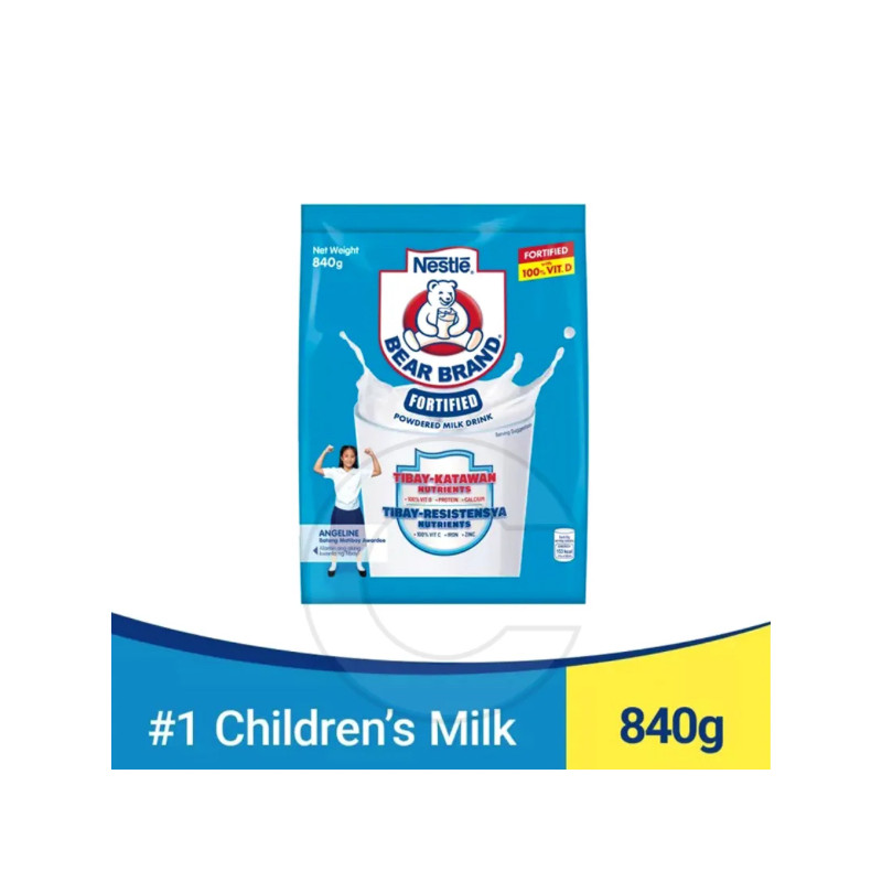 Bear Brand Fortified Powdered Milk 840g