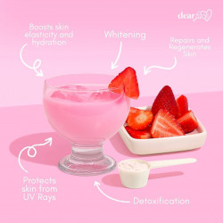 Dear Face Supersized Beauty Milk Premium Japanese Strawberry Glutathione Drink