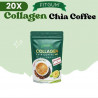 Fitgum 20x collagen chia coffee 11in 1 coffee mix (10 sachets x 12g)