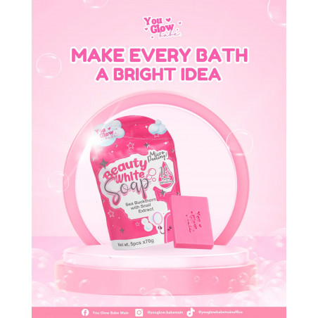 You glow babe- beauty white soap-sea Buckhorn with snail Extract (5x70g  soap)