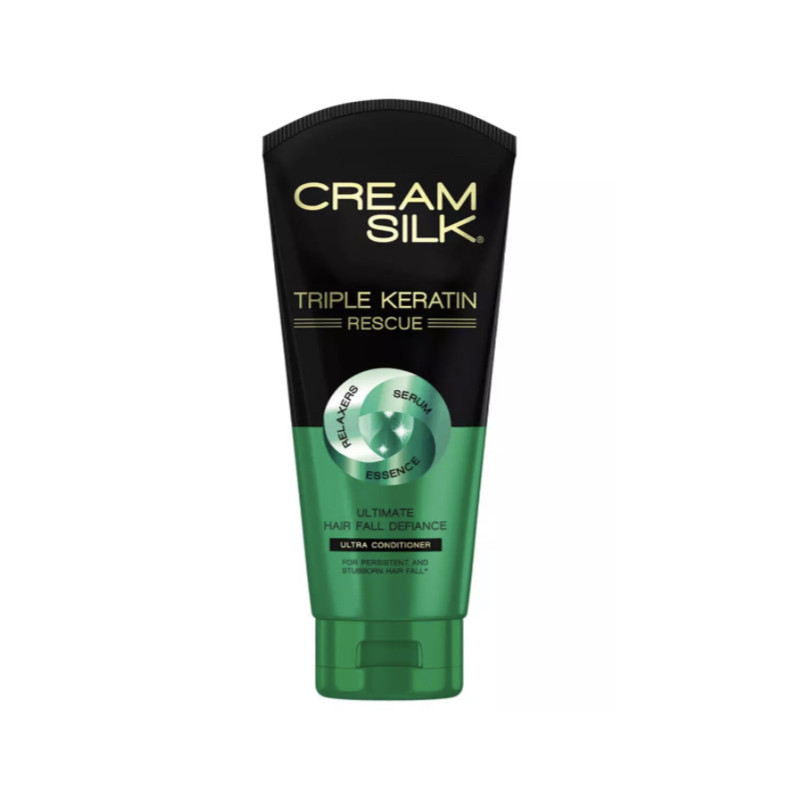 Creamsilk triple keratin Biotin serum conditioner ultimate hair fall Defiance 340ml (green)