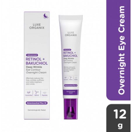 Luxe organix Advanced Retinol + Bakuchiol deep wrinkle eye contour cream 12g