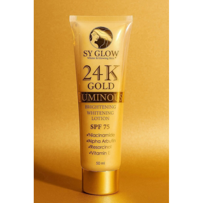 Sy Glow 24k Gold Luminous Brightening Whitening Lotion SPF 75-250ml