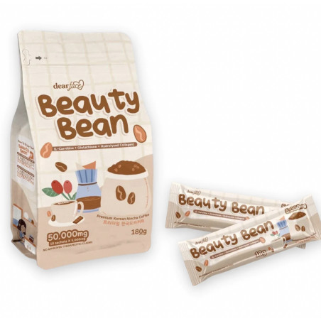 Dear Face Beauty Bean Premium Korean Mocha Coffee (18g x 10 Sachets))